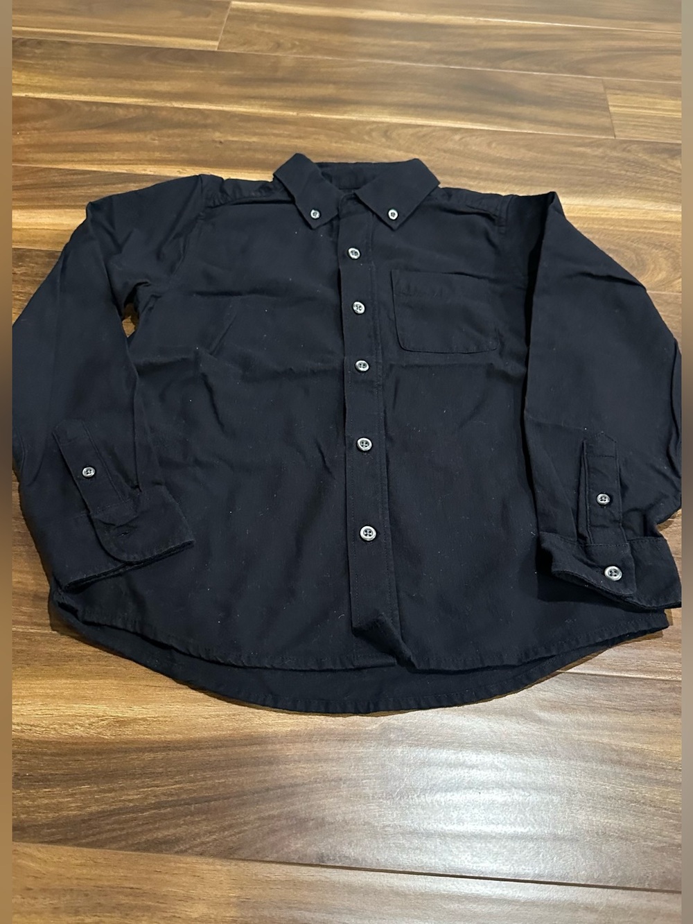 Boys Classic Button-Up Shirt - Casual Long Sleeve Sz 7/8